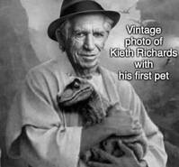Keith Richards and his First Pet