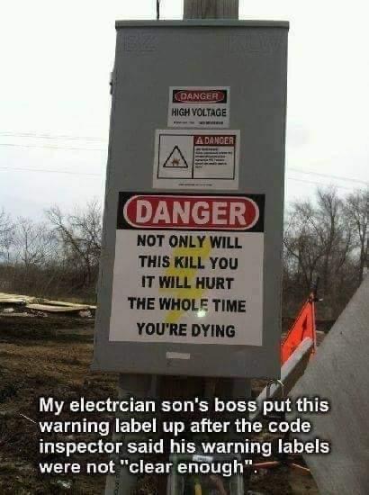 Clear warning