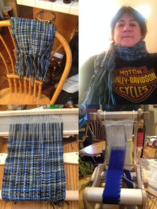 My first work on the cricket loom and Mini Wave Loom