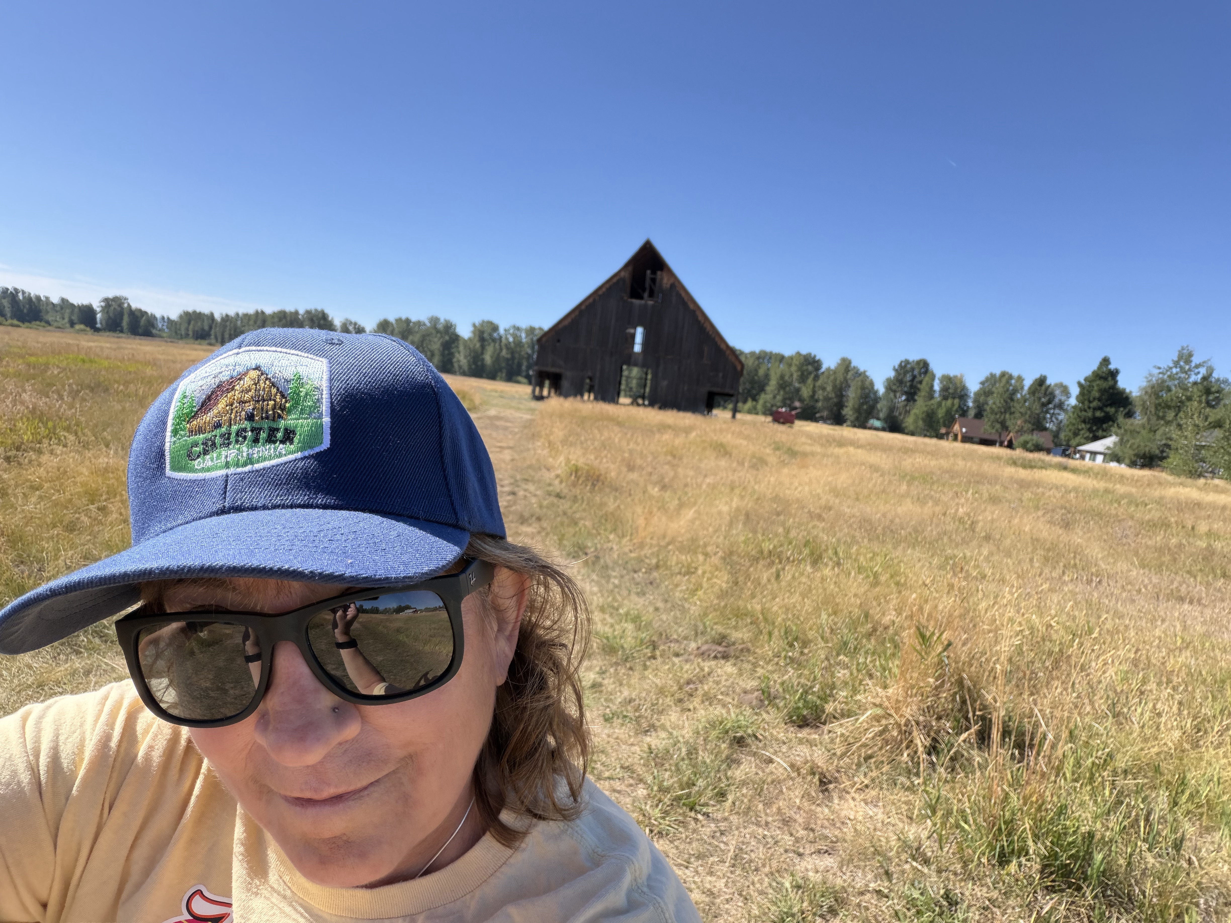 Me by the Olsen Barn - famous Chester landmark and look at my hat
