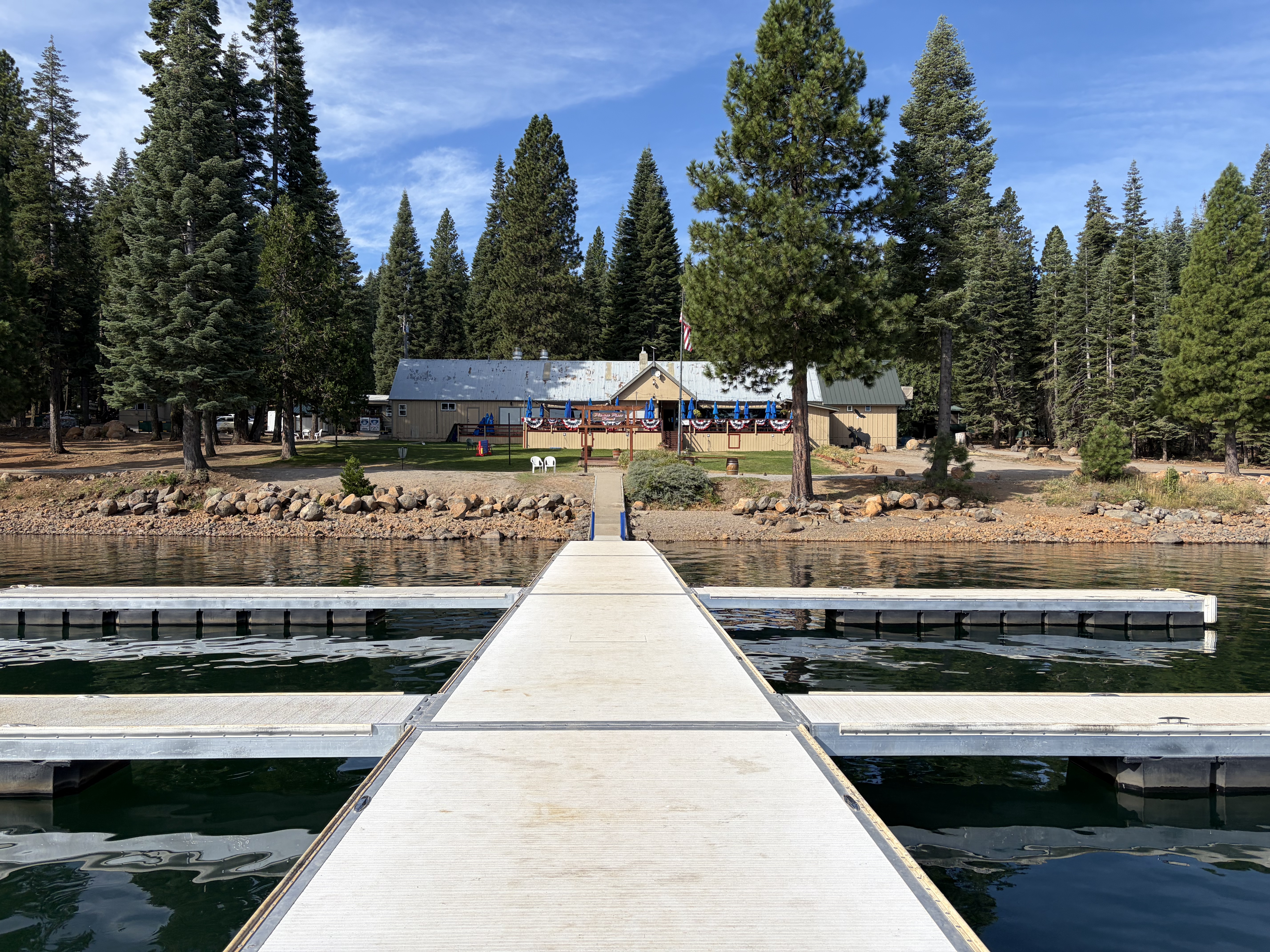 Looking back at the lodge/cafe where the web cam is